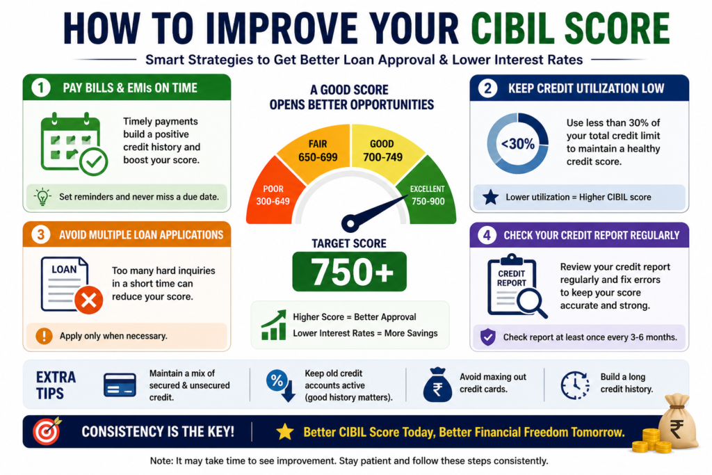 how to improve cibil score personal loan india strategy increase credit score approval tips 2026