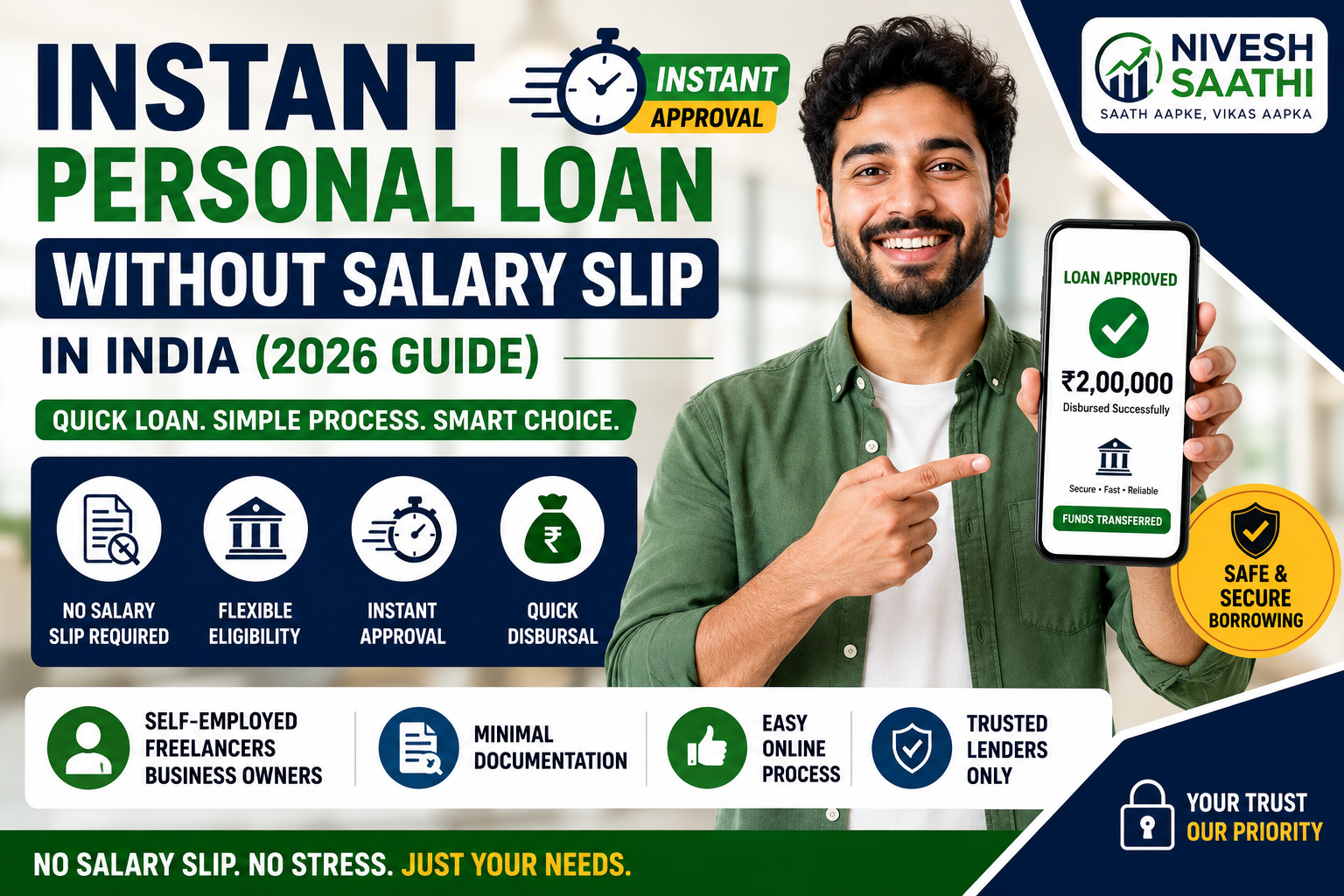 Instant Personal Loan Without Salary Slip in India (2026 Guide)