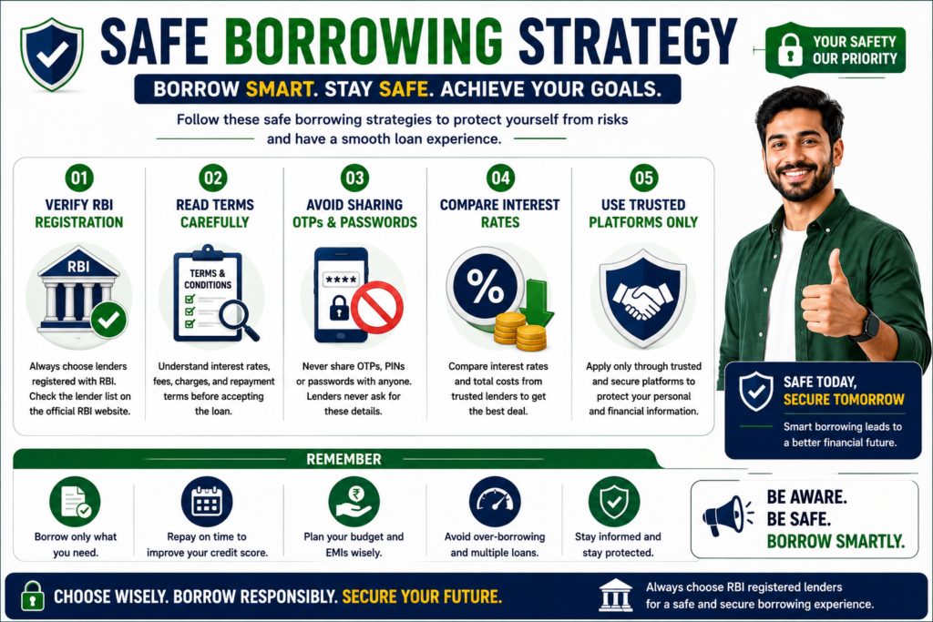 safe borrowing strategy instant personal loan india secure responsible borrowing tips 2026