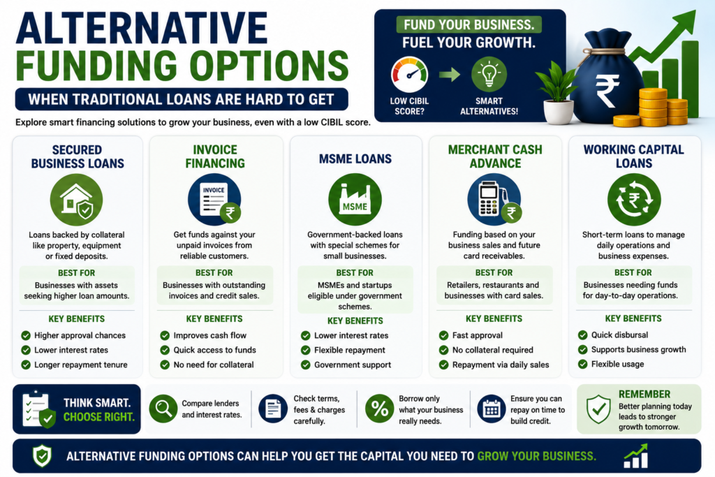 alternative business funding options india secured loans MSME loans invoice financing 2026